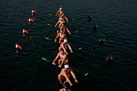 United States Team competes in the women's eight repechages
